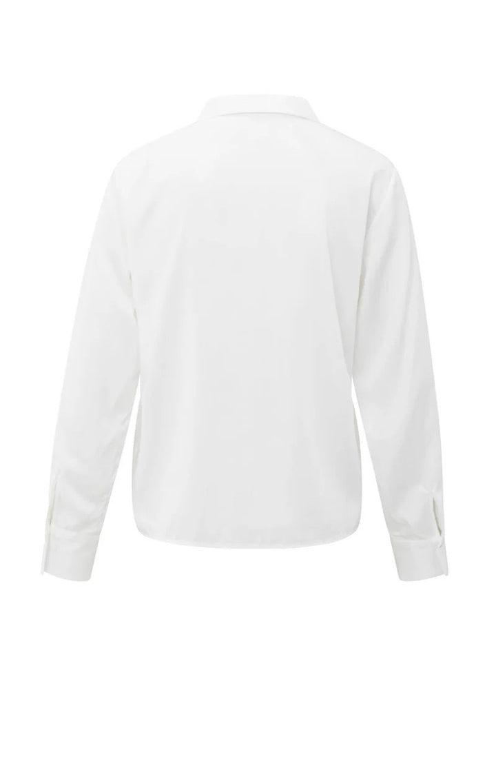 Blouse With Bow Collar Detail - Off-white