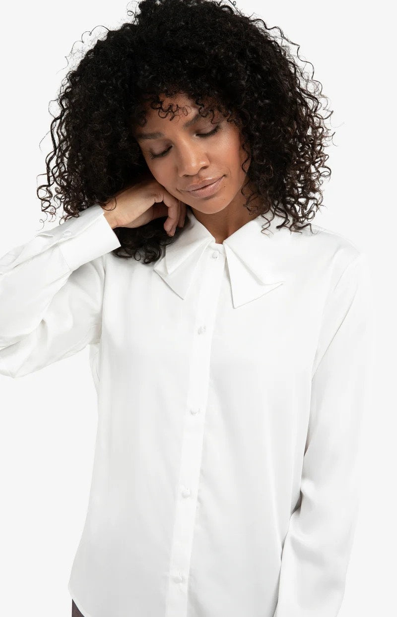 Blouse With Bow Collar Detail - Off-white