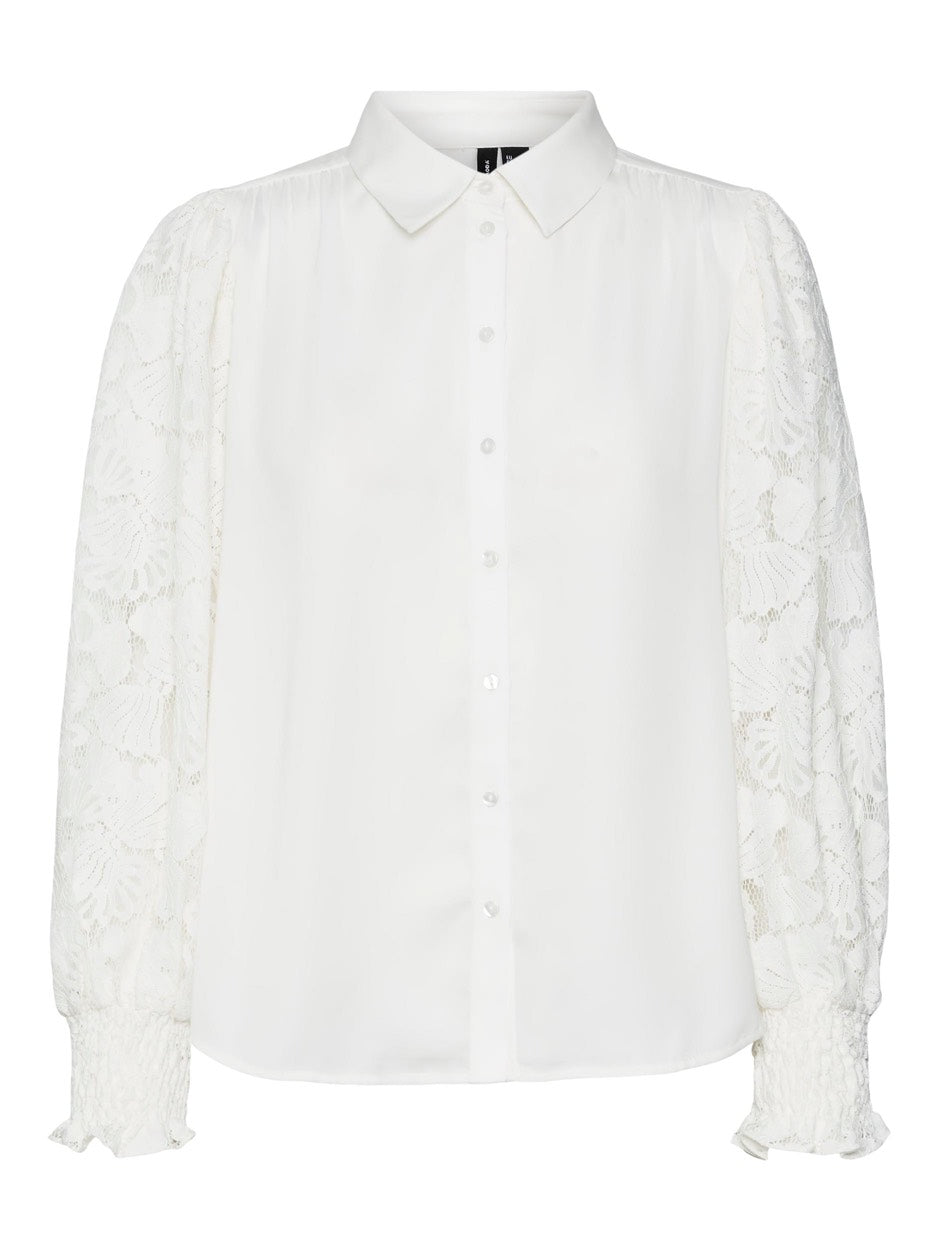 VMCABENA L/S SHIRT WVN BTQ - Off-white Lange mouw blouses VERO MODA 