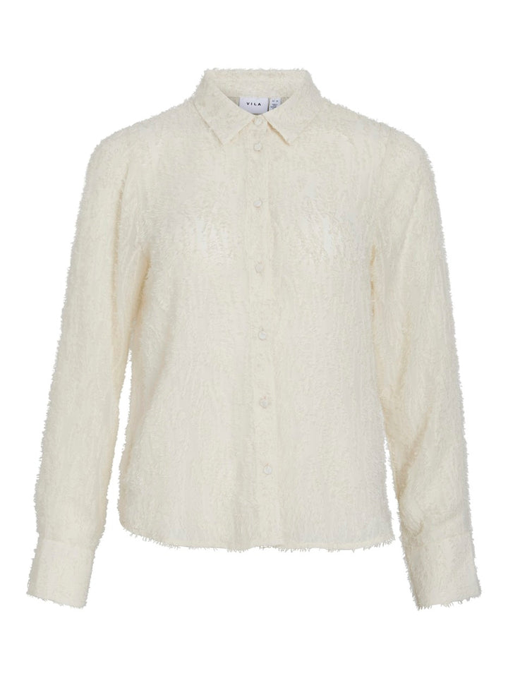 Vimillicent L/s Shirt/r - Ecru