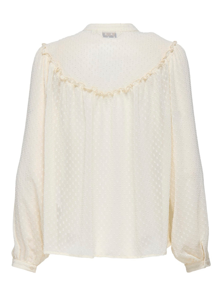 Onlchadia Life Ls Dobby Top Cc Wvn - Ecru