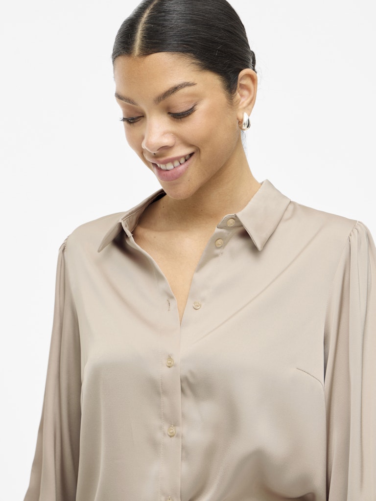 Vienna Ravenna L/s Balloon Shirt - Noos - Beige