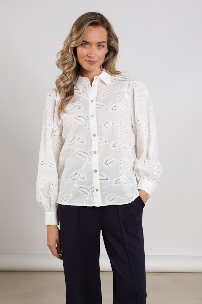 Milanova Blouse - Ecru Dessin