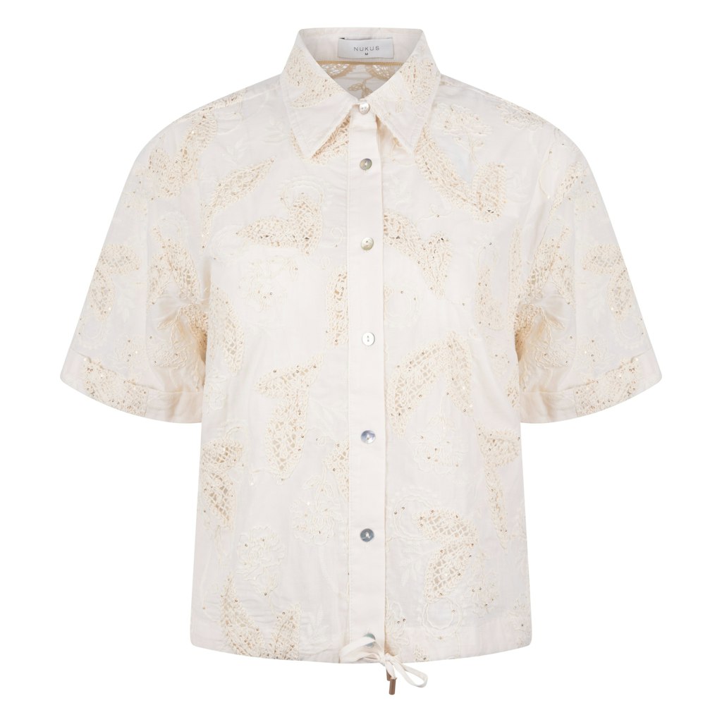 Leonora Blouse - Ecru Dessin
