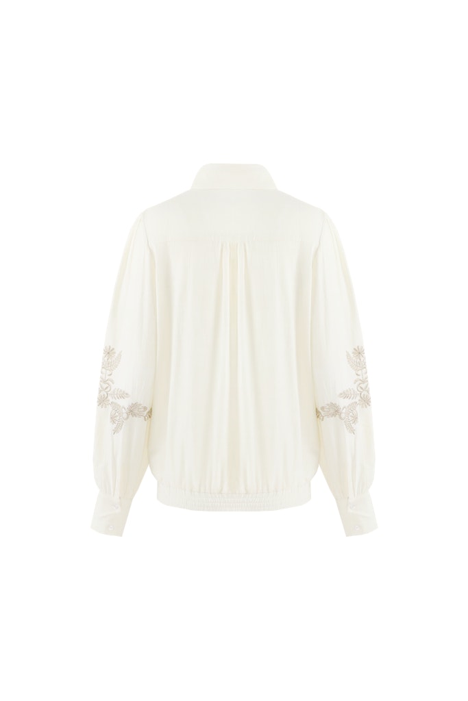 Hana Blouse - Wit Dessin