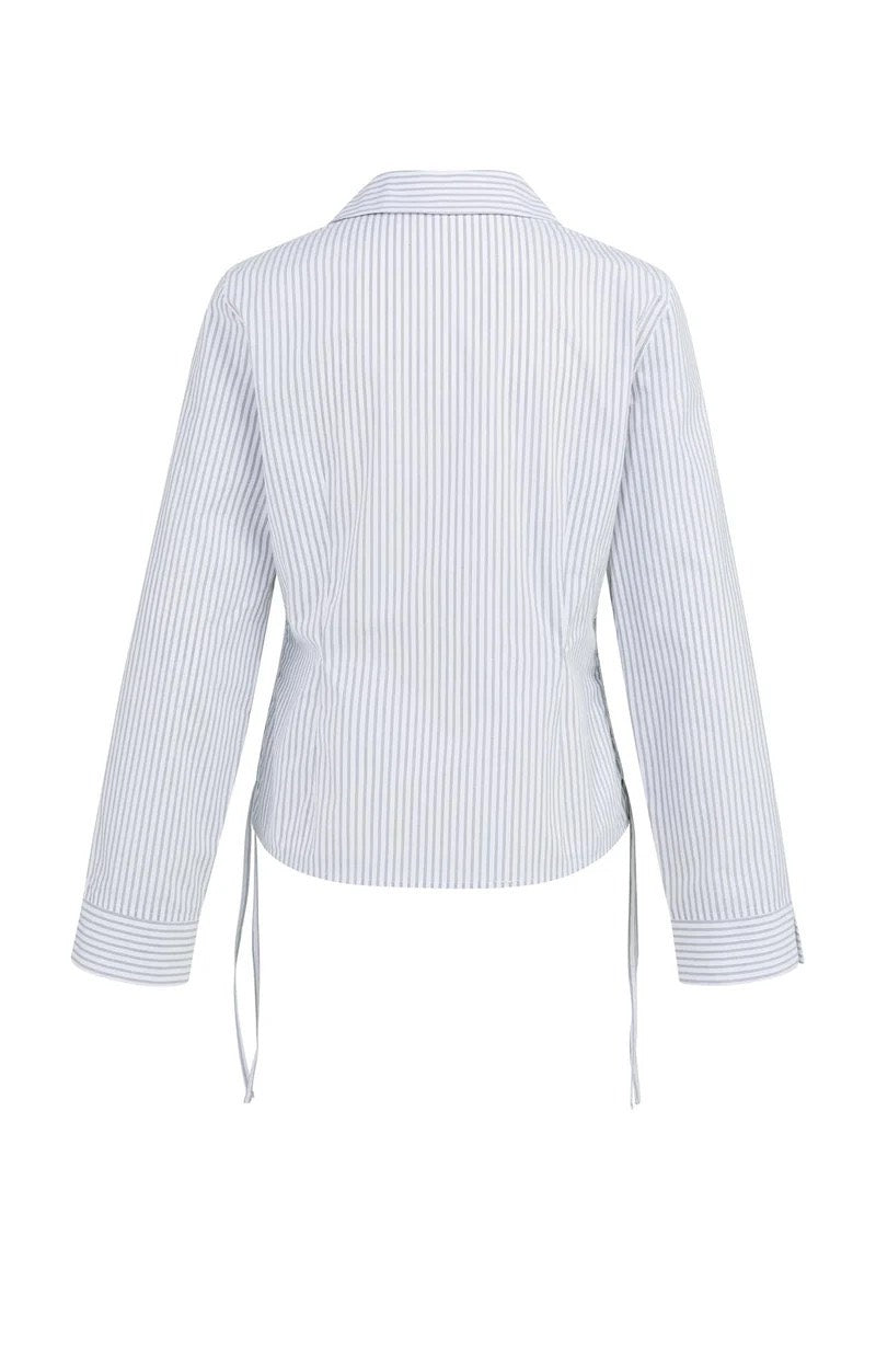 Blouse Met Koordjes - Wit Dessin