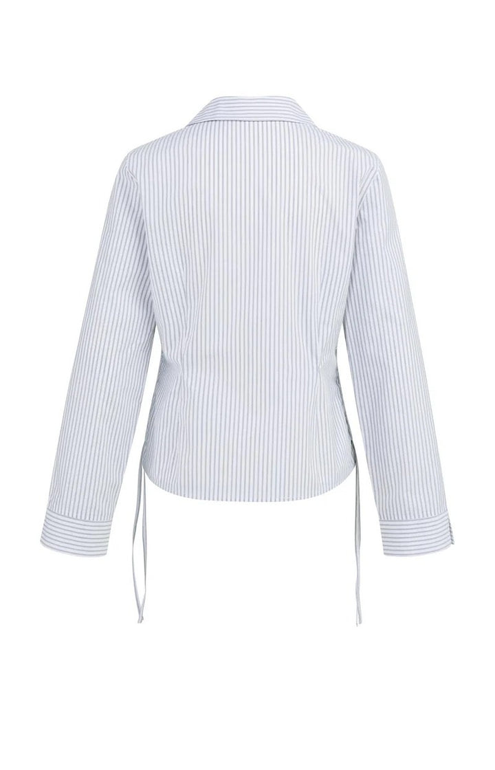 Blouse Met Koordjes - Wit Dessin