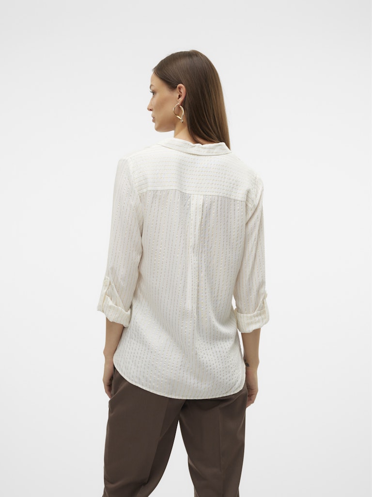 Vmbumpy Ls Glitter Shirt Wvn Ga Noos - Wit Dessin