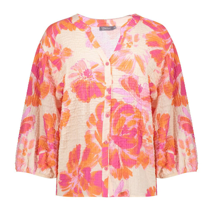 Blouse - Oranje Dessin