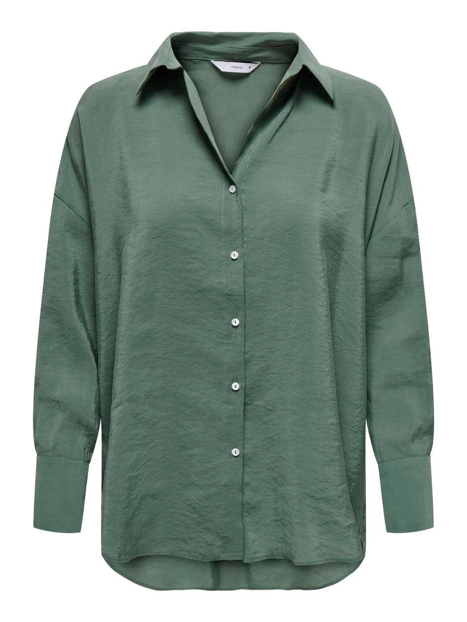 Onlzazima L/s Loose Shirt Wvn - Oud Groen