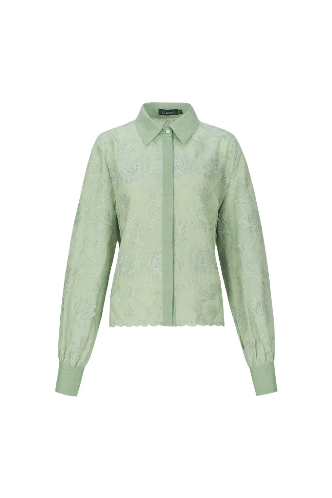 Molly Blouse - Groen Dessin