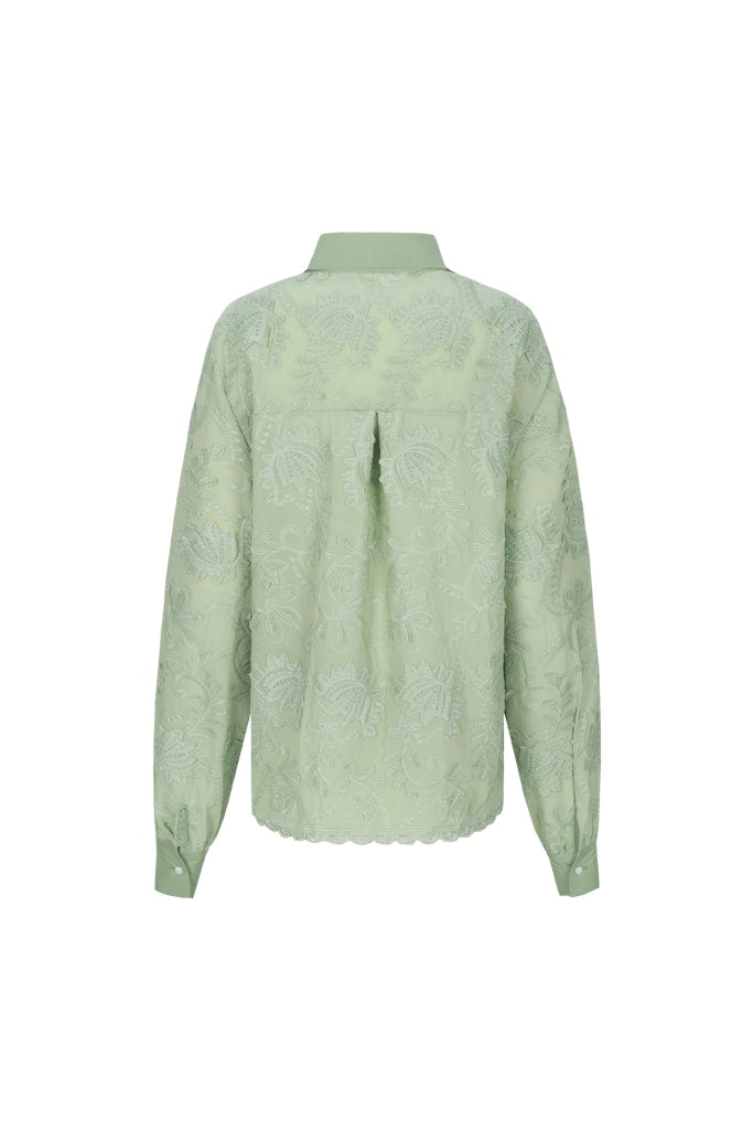 Molly Blouse - Groen Dessin