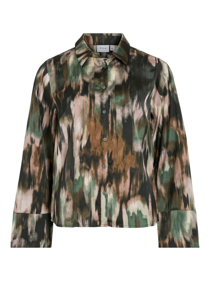 Vimallo L/s Shirt #8 - Groen Dessin