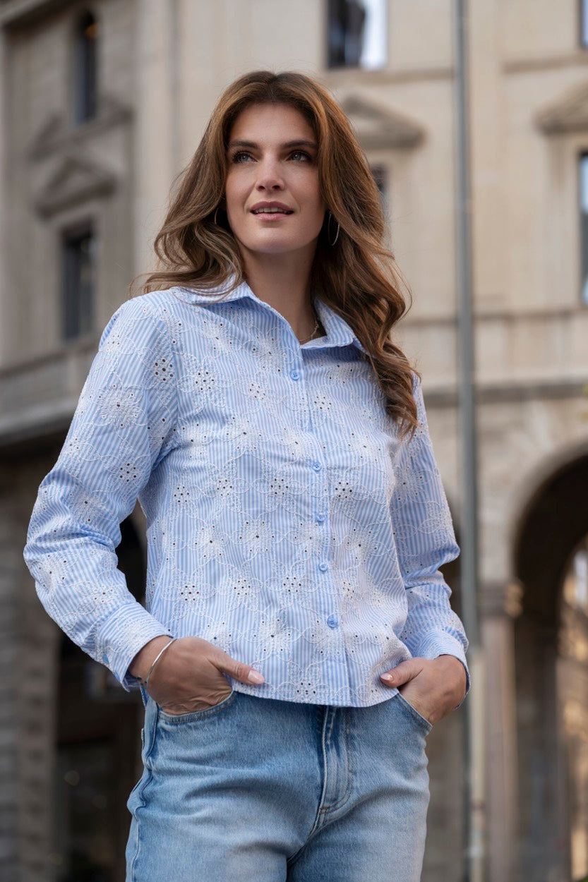 Blouse Fallon - Lichtblauw