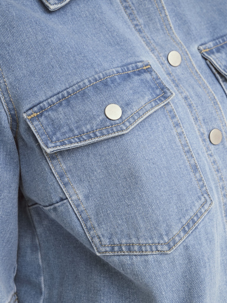 Onlbelle S/s Shirt Dnm Gua Noos - Lichtblauw