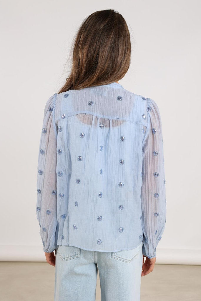Rosan Blouse Embroidery - Lichtblauw