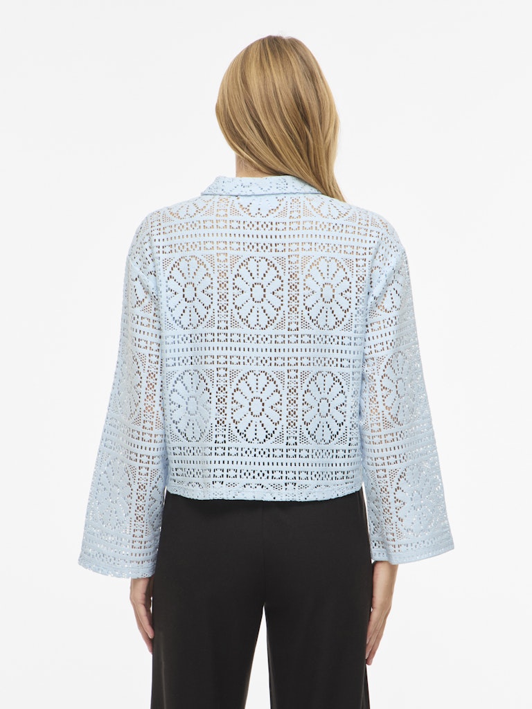 Vimerinda Crochet L/s Cardigan - Noos - Lichtblauw