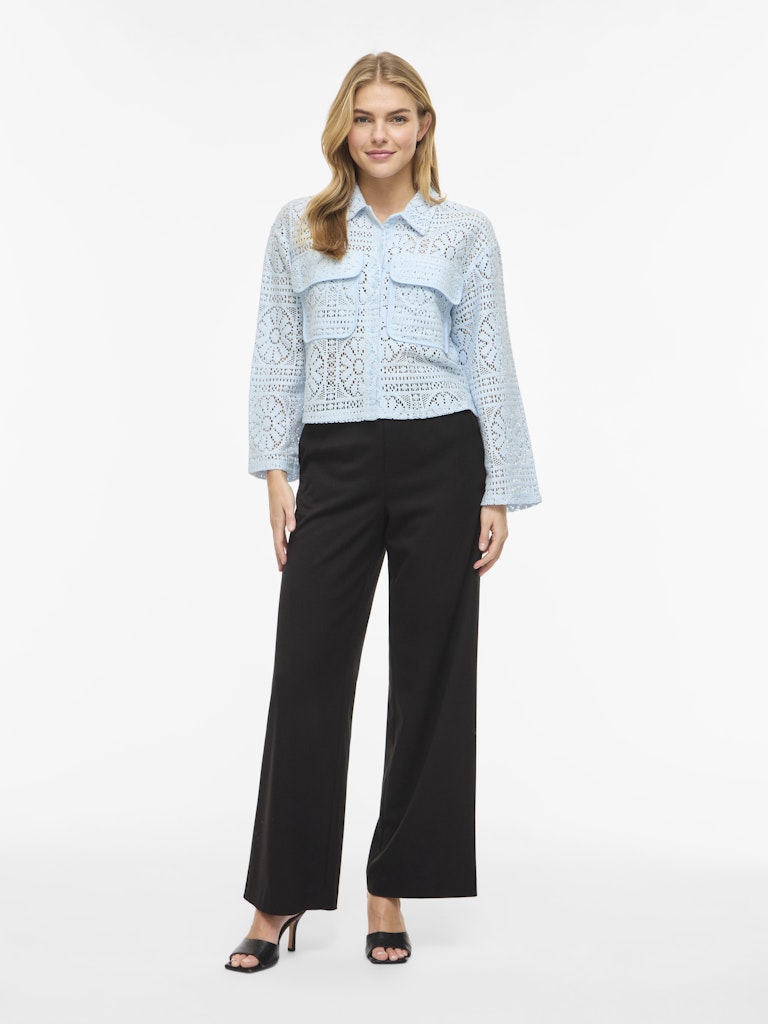 Vimerinda Crochet L/s Cardigan - Noos - Lichtblauw