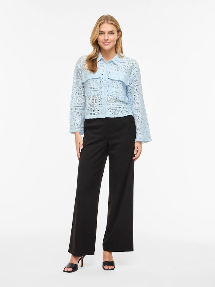 Vimerinda Crochet L/s Cardigan - Noos - Lichtblauw