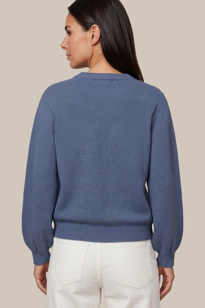 Lã­leã¡n Knitting Sweater - Blue Denim