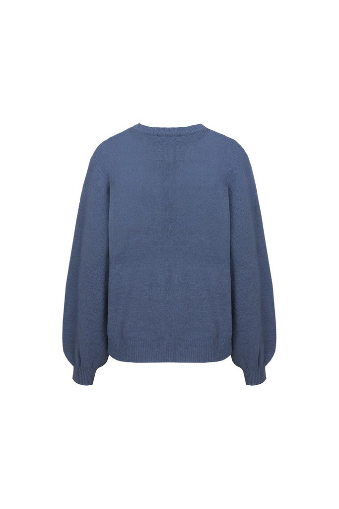Lã­leã¡n Knitting Sweater - Blue Denim