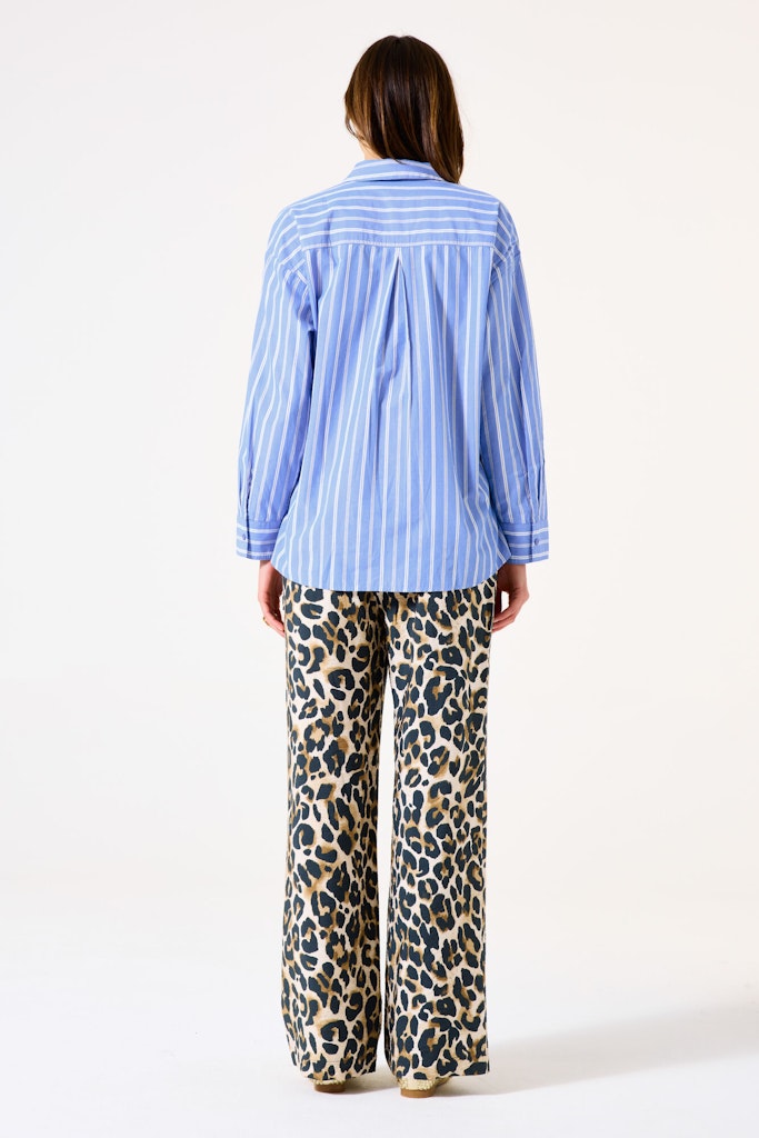 Blouse Lm - Blauw Dessin