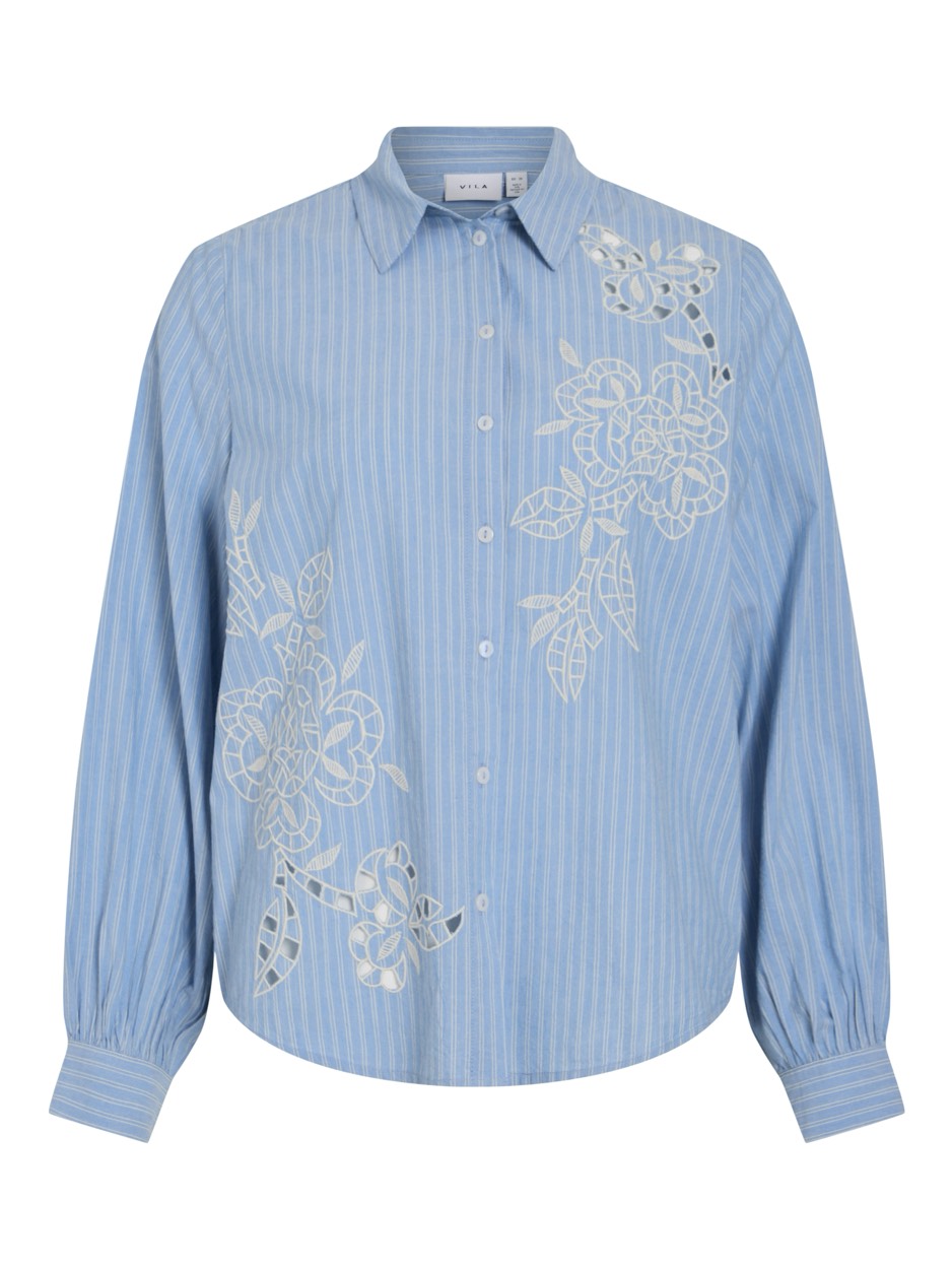 Vicaspiana L/s Shirt - Blauw Dessin