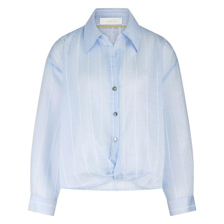 Iris Blouse Stripe - Blauw Dessin