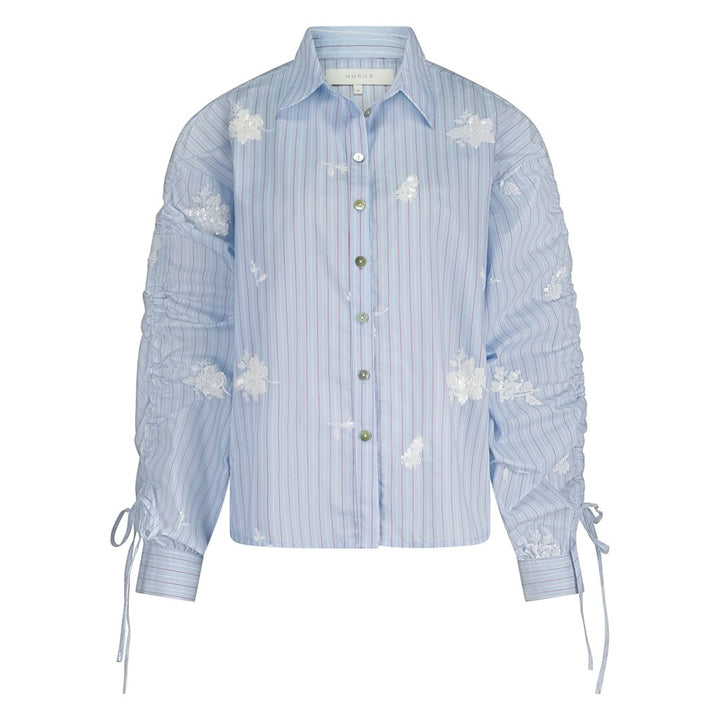 Rosa Blouse Stripe - Blauw Dessin