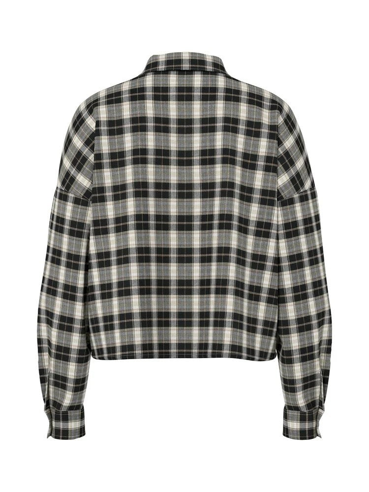 Hdnadia Ls Boxy Shirt - Blauw Dessin