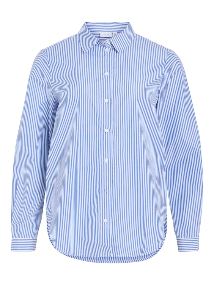 Vidoja Ls Striped Tape Shirt - Blauw Dessin