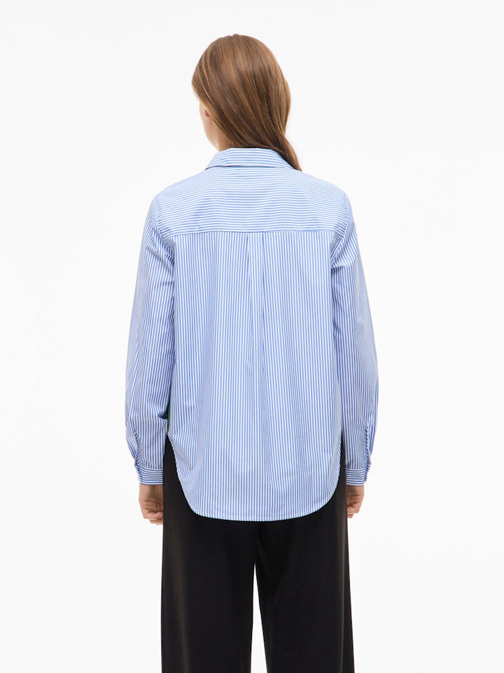 Vidoja Ls Striped Tape Shirt - Blauw Dessin