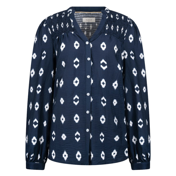 Philou Blouse - Blauw Dessin