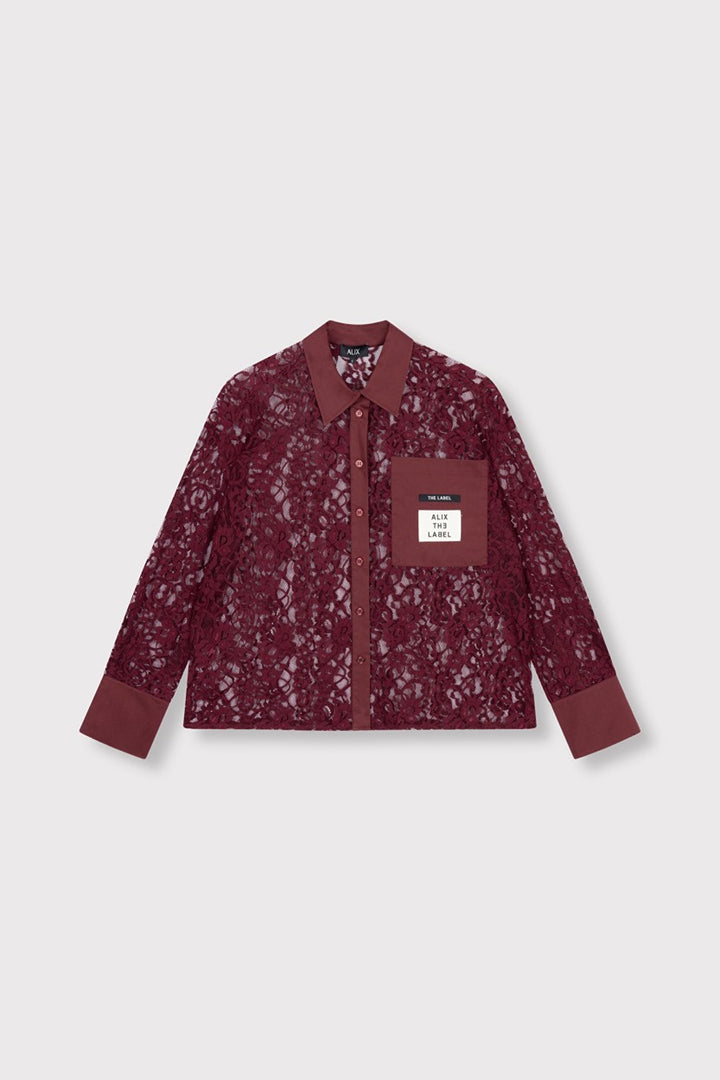 Lace Blouse - Bordeaux