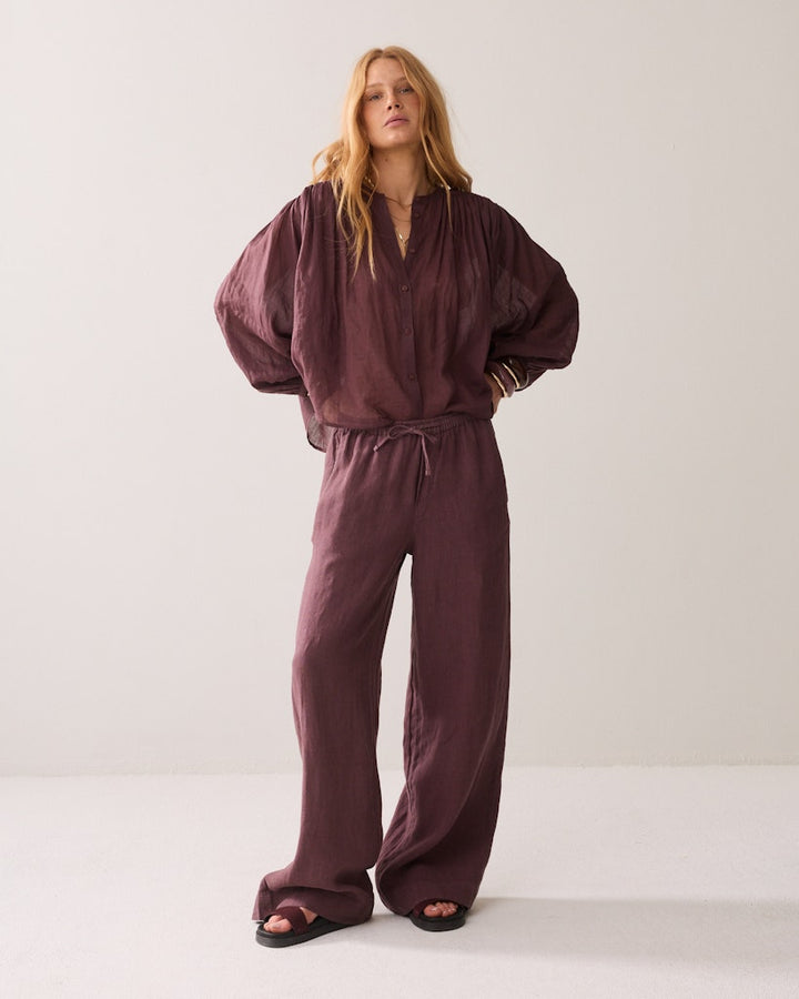 Blouse Ramie - Bordeaux