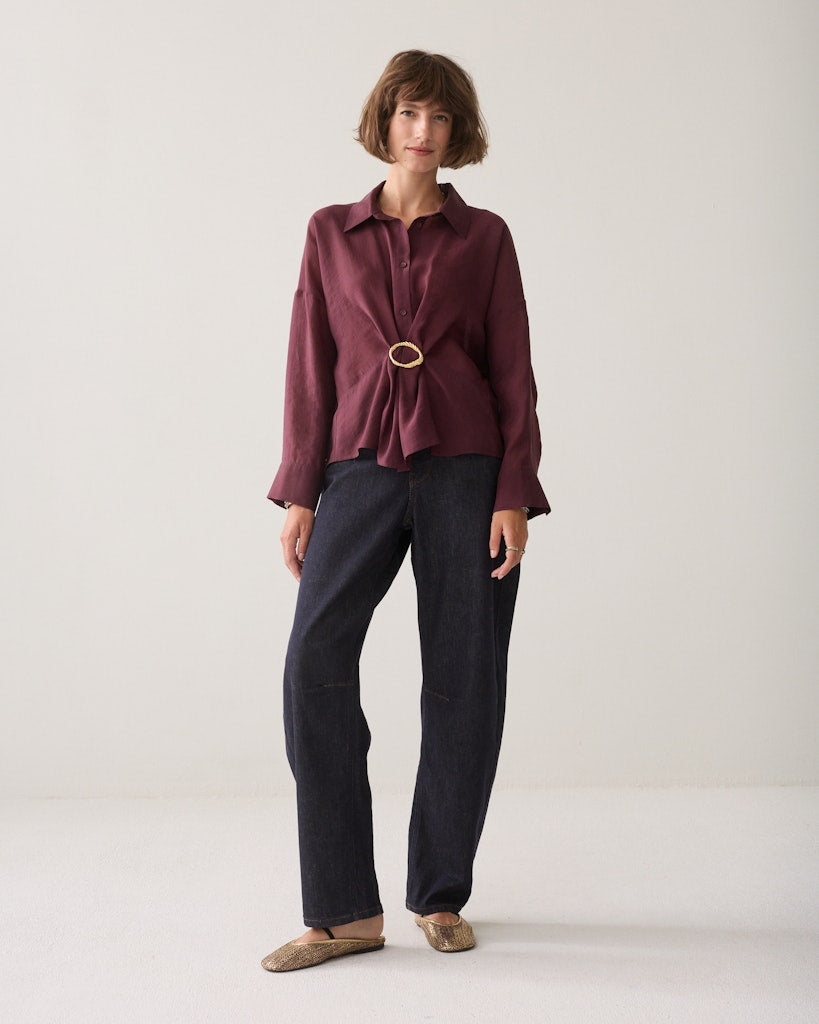 Blouse Lyocell Blend - Bordeaux