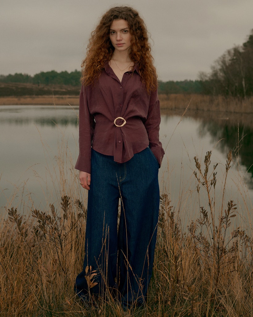Blouse Lyocell Blend - Bordeaux