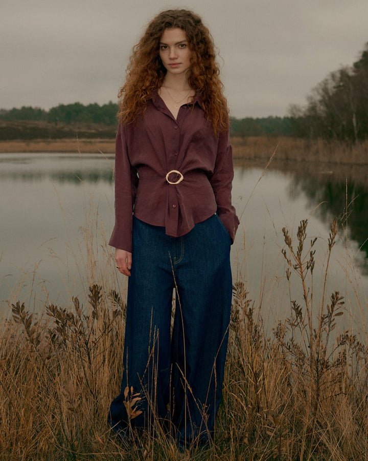 Blouse Lyocell Blend - Bordeaux