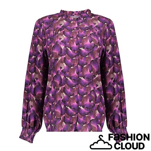 Blouse - Paars Dessin