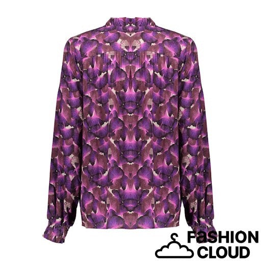 Blouse - Paars Dessin