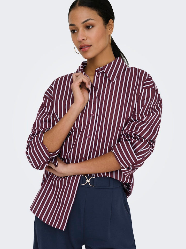Jdyserena L/s Shirt Wvn Noos - Paars Dessin