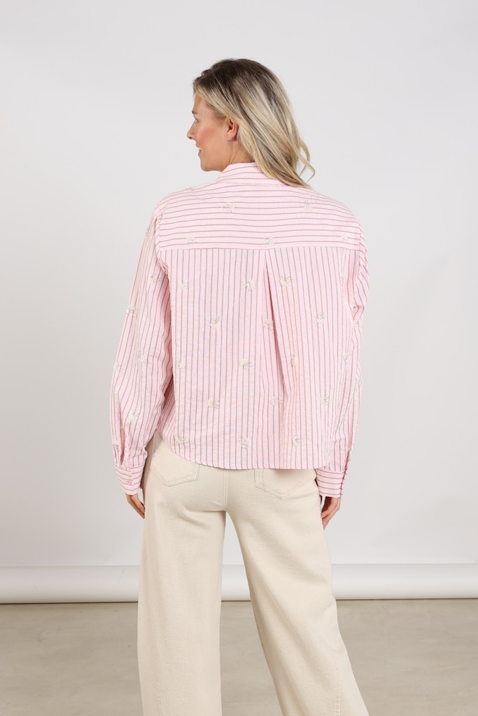 Nowi Blouse Stripe - Roze