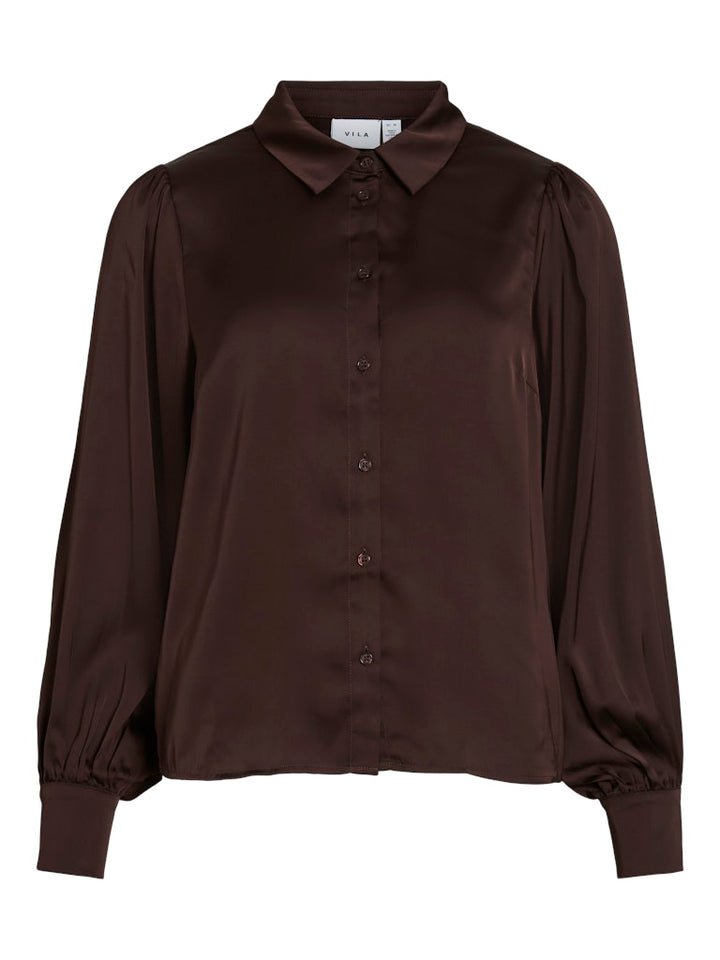 Vienna Ravenna L/s Balloon Shirt - Noos - Bruin