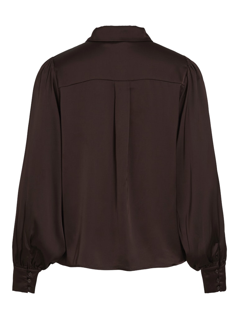 Vienna Ravenna L/s Balloon Shirt - Noos - Bruin