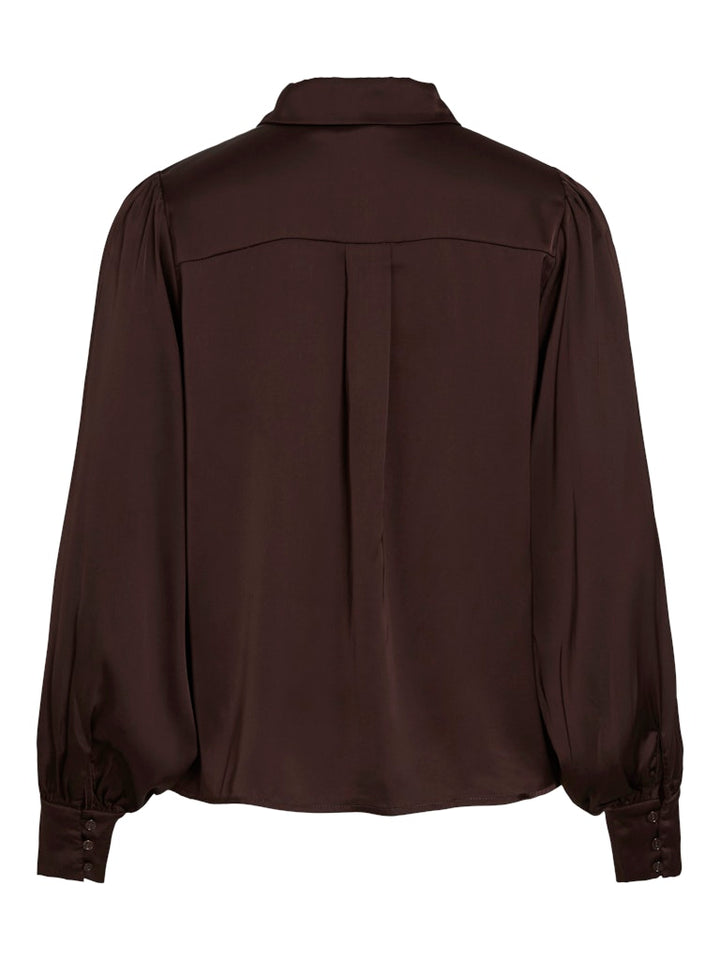 Vienna Ravenna L/s Balloon Shirt - Noos - Bruin