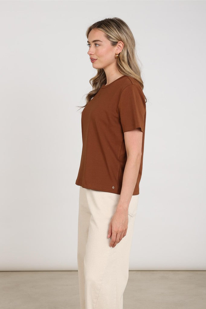 Luna Shirt Nk - Bruin