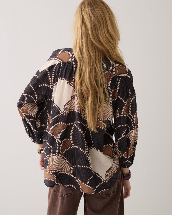 Blouse All Over - Bruin