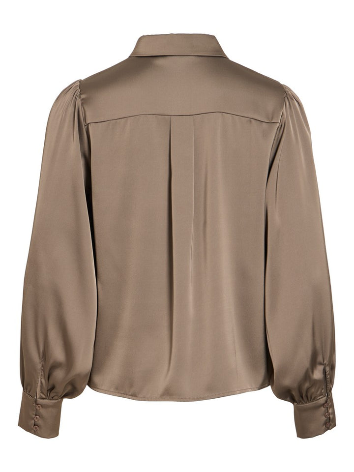 Vienna Ravenna L/s Balloon Shirt - Noos - Bruin