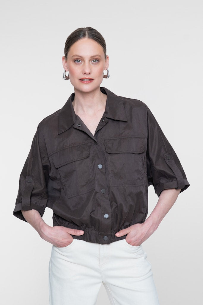 Blouse L/s - Bruin