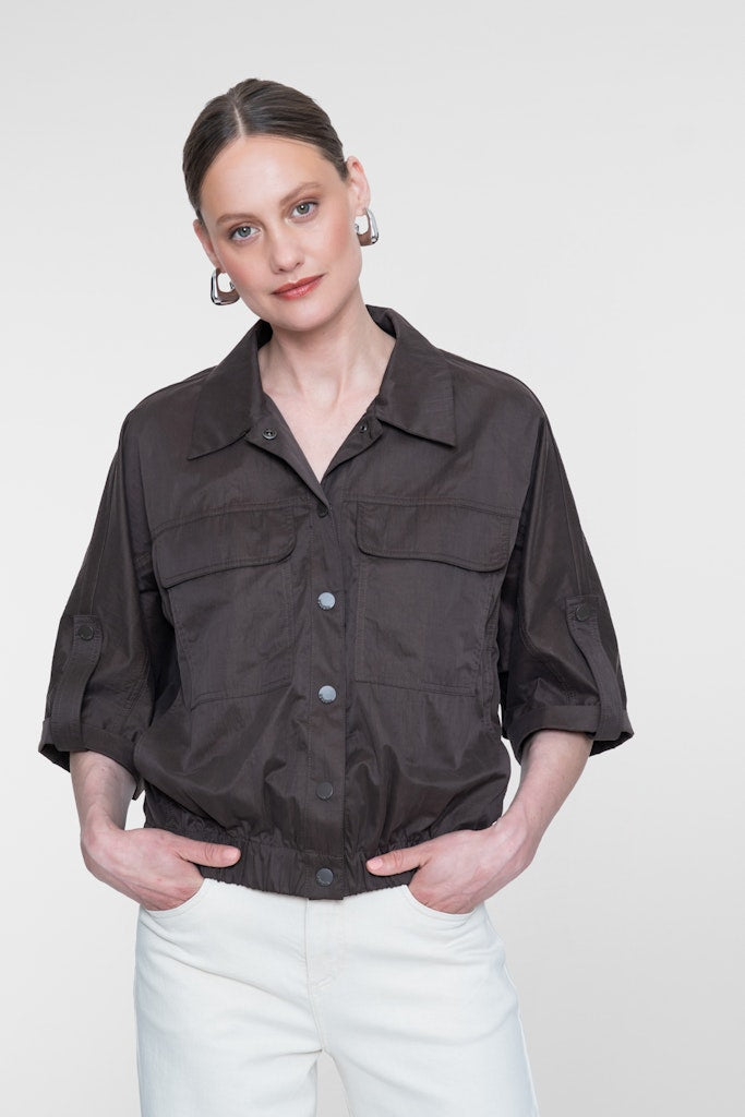 Blouse L/s - Bruin